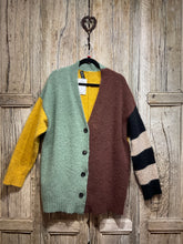Preloved Physique Du Role Block Colour Alpaca Knit Cardigan