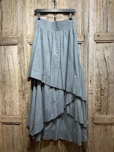 Preloved Blue Tiered Cotton Skirt