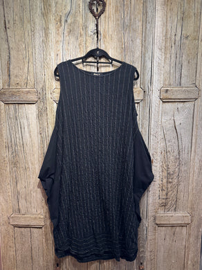 Preloved Mama B Black Stripe Pinafore Dress