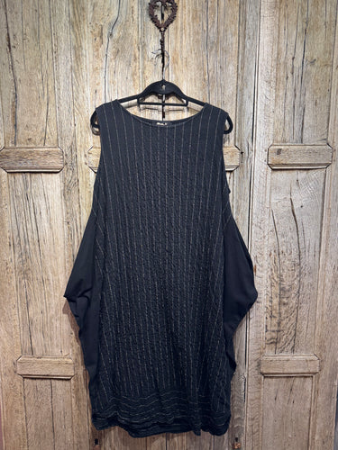 Preloved Mama B Black Stripe Pinafore Dress