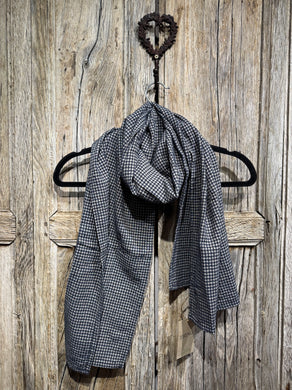 THING Mini Check Navy Scarf 7087 AW25