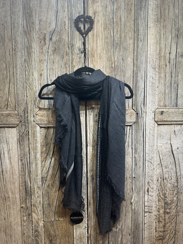 Alembika Black Wool Blend Scarf ASC09C AW24