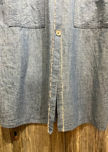 Preloved *SAMPLE* CALM AMONGST THE CHAOS Chambray Denim Coat