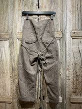 Preloved Brown & Cream Spot Detail Wool Trousers