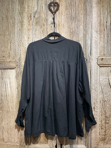 Preloved Black Oversize Cotton Shirt