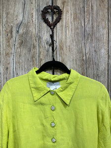 Preloved TERRY MACEY Acid Yellow Linen Dress