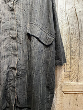 Preloved Grey Stripe Coat