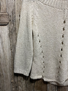 Preloved Max Mara Cream Cotton Knit Jumper