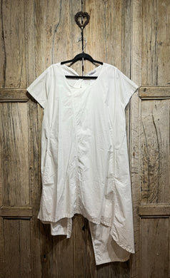 Preloved Rundholz White Cotton Tunic Dress