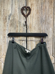 Preloved ÈCHAPPÈES BELLES Wool Mix Green/Teal Wide Leg Trousers