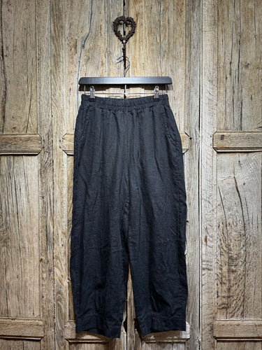 THING Black Linen Trousers 6731 SS24
