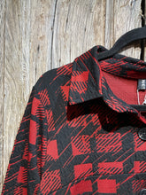 Preloved NESLAY Black and Red Pattern Coat