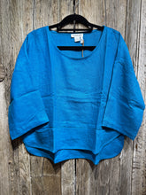 LUUKAA Turquoise Linen Top 25Y01115 SS25