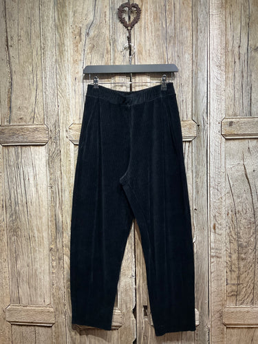 Preloved MAMA B Navy Stretch Cord Wide Leg Trousers