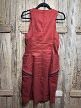 Preloved Sarah Pacini Rust Zip Detail Sleeveless Dress
