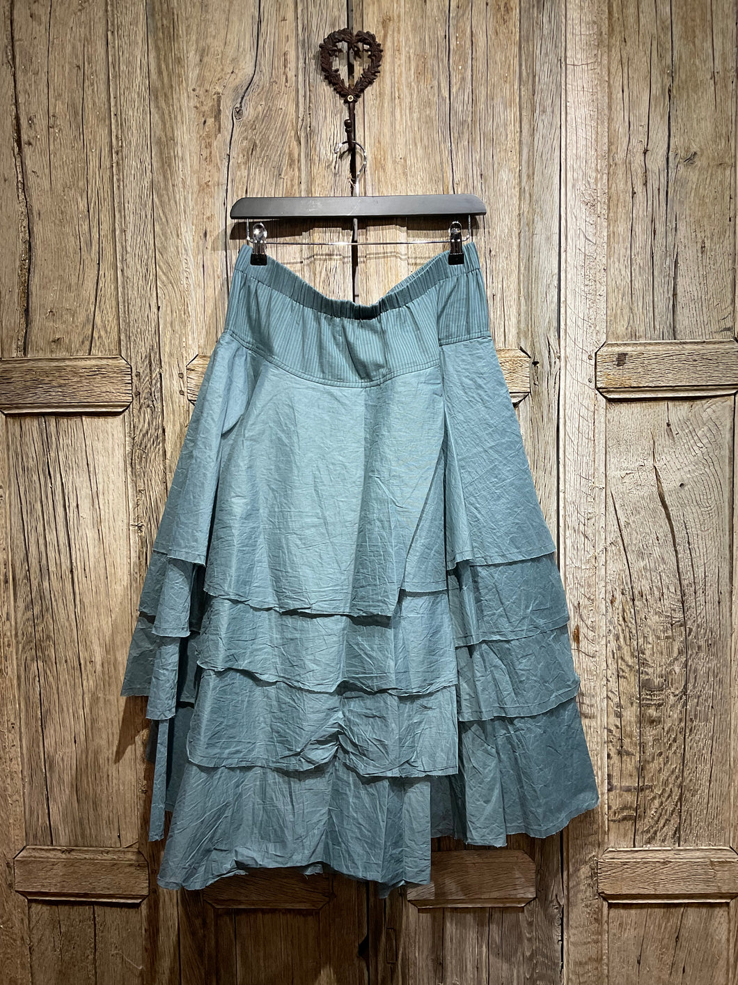 Preloved EWA I WALLA Storm Blue Tine Skirt