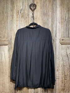 Preloved Black Silk Mix Shirt
