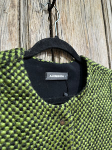 Alembika Green Knit Popper Jacket AJ712G AW24