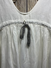 Preloved BARBARA LANG White Linen Pinafore with Drawstring Back