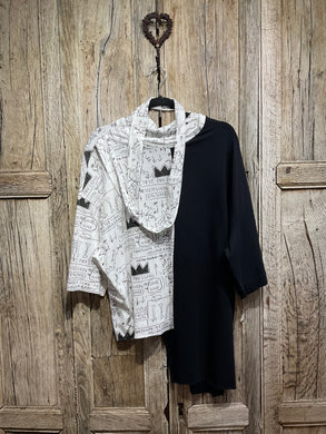 Preloved Bread & Butter Black and White Jersey Top