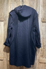 Preloved MADE IN ITALY Navy Lightweight Soft Wool Duffel Coat