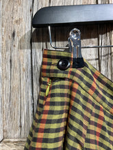 Preloved Toast Check Skirt with Red Hem Detail