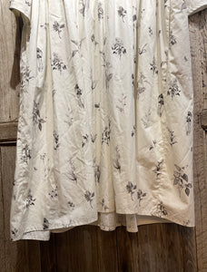 Preloved OFFICINAE White Cotton Dress with Delicate Print