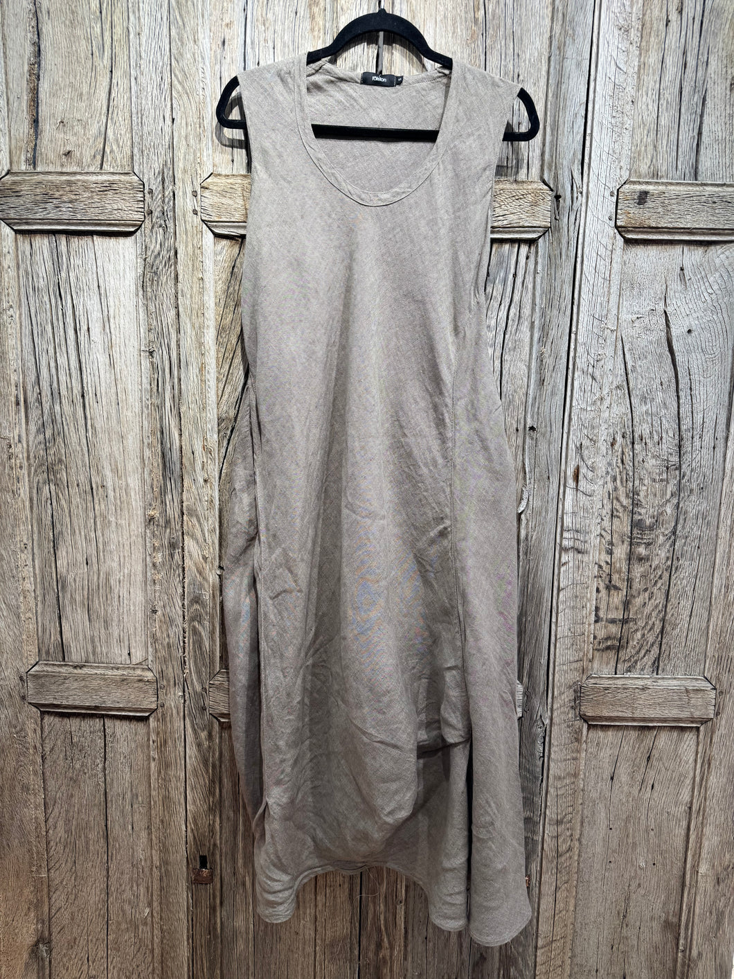Preloved Ralston Taupe Linen Dress