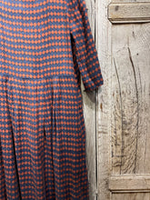 Preloved Navy & Rust Patterned Dress