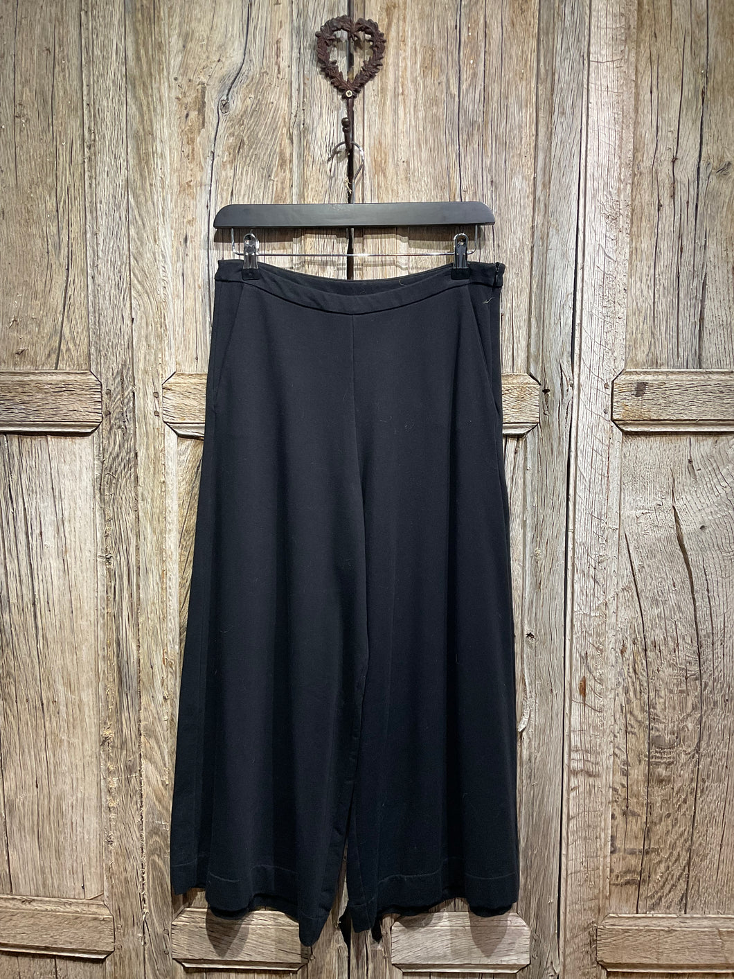 Preloved MAMA B Black Wide Leg Jersey Trousers