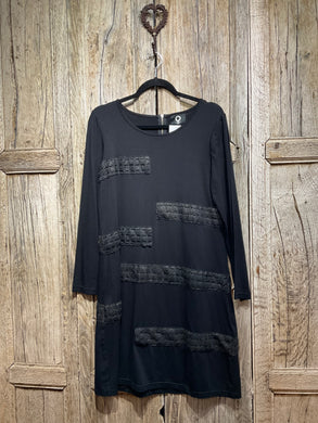 Preloved MY SOUL Black Jersey Dress with Zip at Back