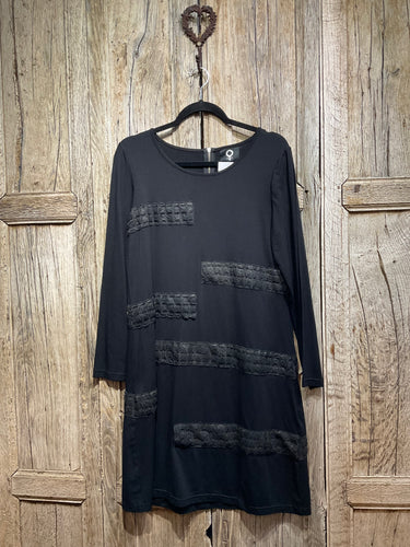 Preloved MY SOUL Black Jersey Dress with Zip at Back