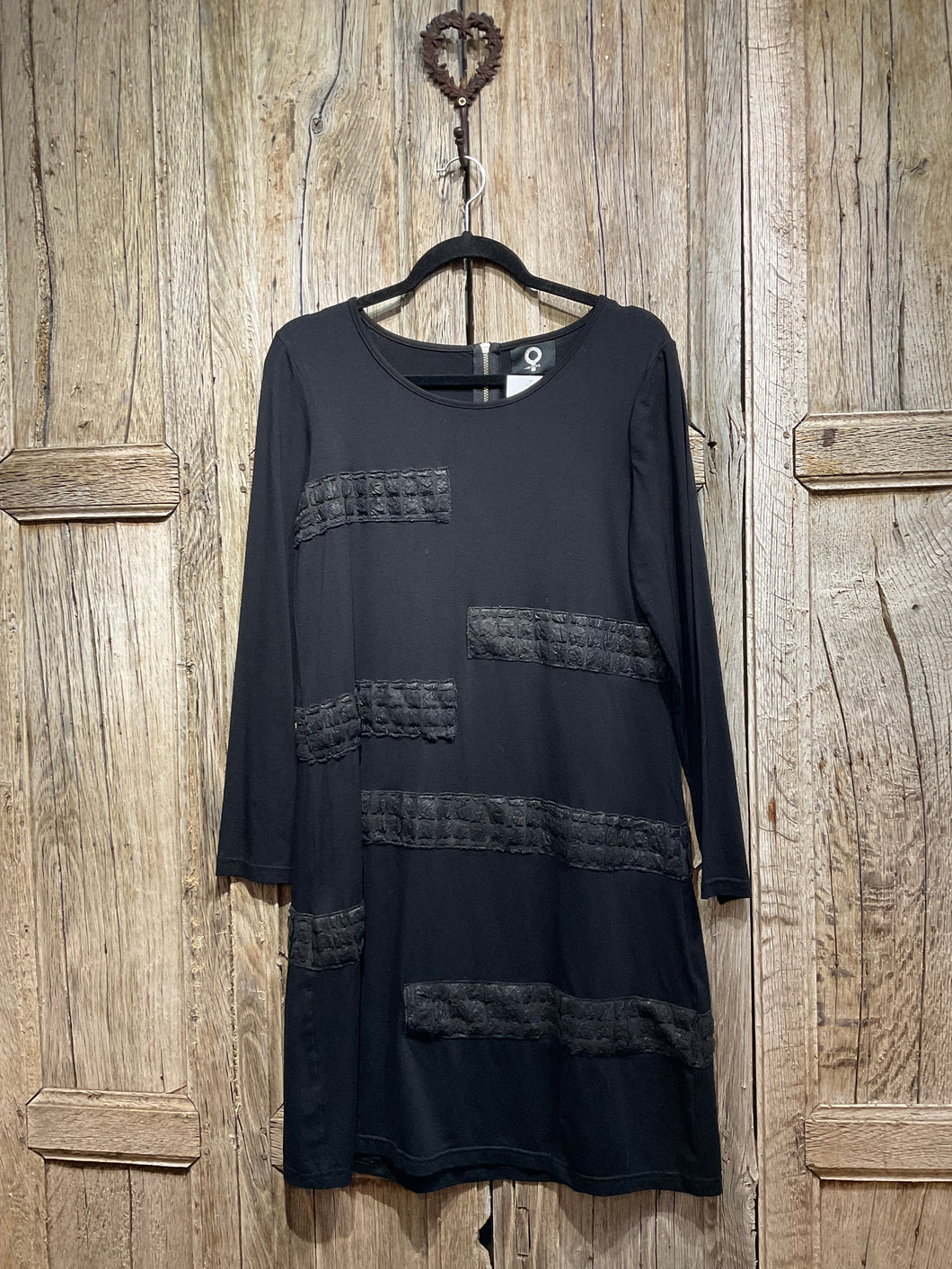 Preloved MY SOUL Black Jersey Dress with Zip at Back