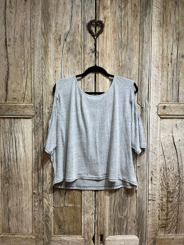 Preloved Creare Grey Marl Slubby Top