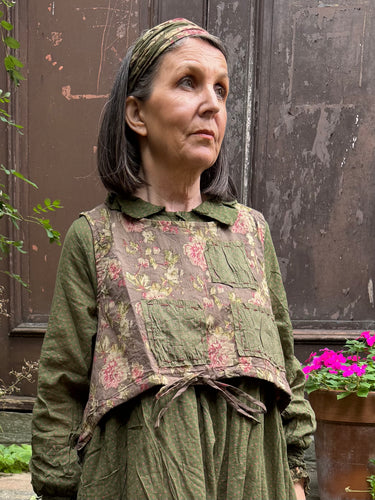 Les Ours Azel Court Layering Patchwork Vest AW25