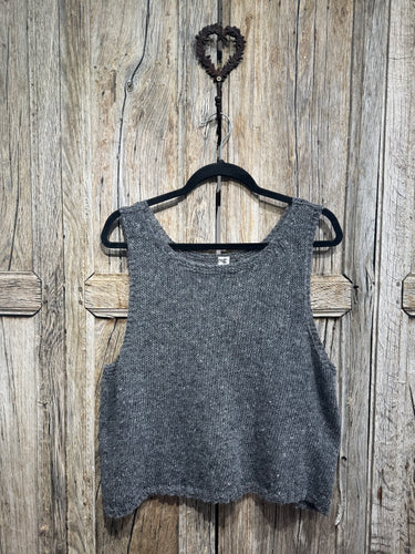 Handknits by ME Grey Slouchy Boxy Tank