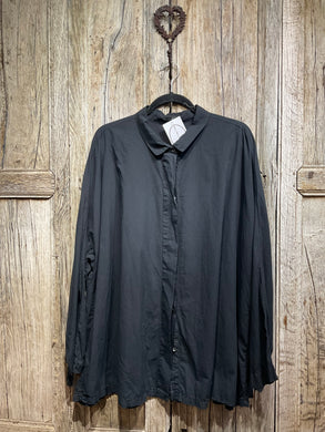 Preloved Black Oversize Cotton Shirt