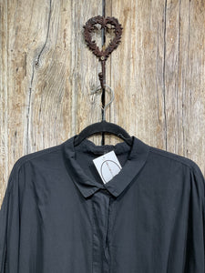 Preloved Black Oversize Cotton Shirt