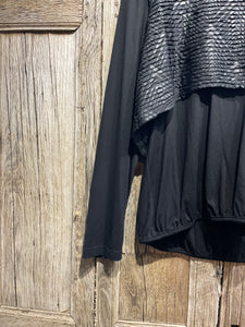 Preloved MY SOUL Black Hooded Sweatshirt Top
