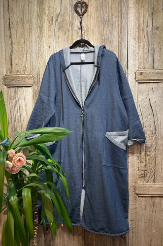 Preloved 158C Denim Look Coat