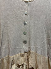 Preloved OUT OF XILE Beige Cardigan Silk/Cotton with Mother of Pearl Buttons