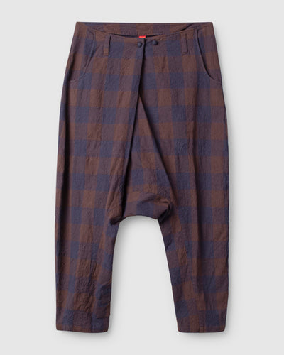 Ewa i Walla Checked Majvi Cotton Wool Trouser 11416 AW24