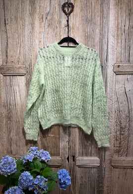 Preloved ACNE STUDIOS, Green Open Knit Jumper