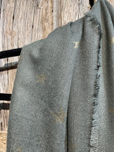 Preloved Tif Tiffy Grey Scarf With Gold Stars