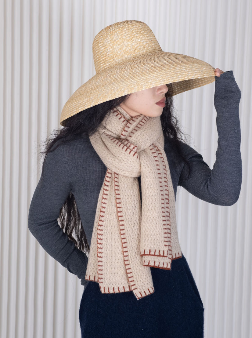 Oats & Rice Cashmere Scarf OR24-S33B