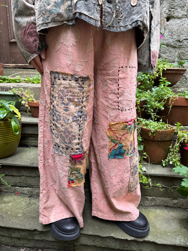 JLS Stripe Appliqué Wide Leg Trousers 1079