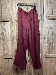 Preloved Tutta Natura Wine Linen Trousers