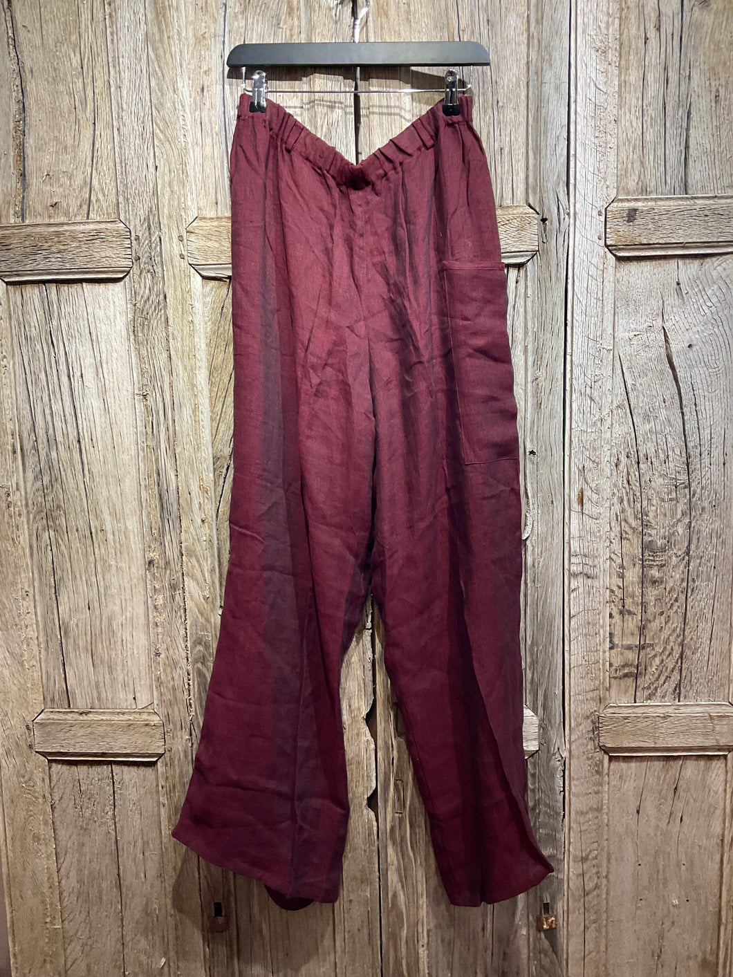 Preloved Tutta Natura Wine Linen Trousers