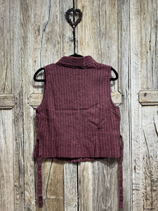 Ewa i Walla Burgundy Tula Waistcoat AW24 33382