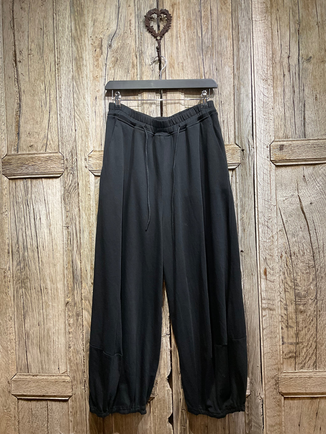 Preloved Black Jersey Trousers